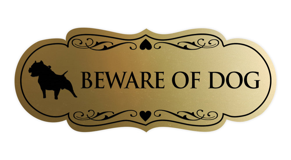 Signs ByLITA Designer Beware of Dog Sign