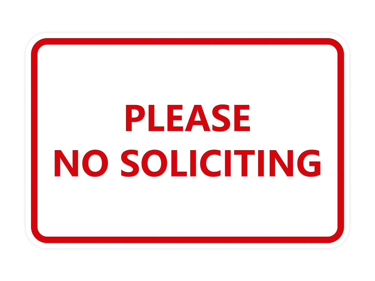 Signs ByLITA Classic Framed Please No Soliciting Sign