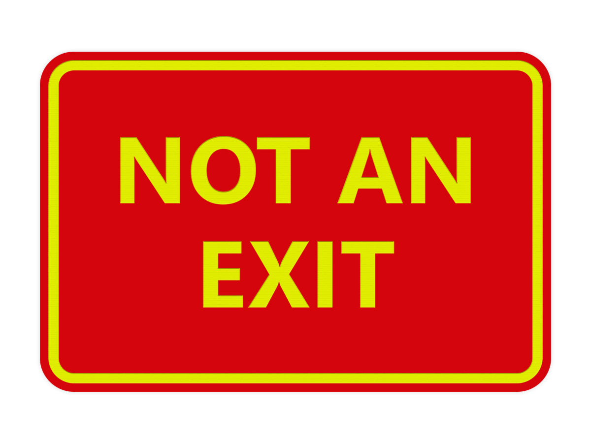 Signs ByLITA Classic Framed Not an Exit Sign