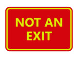 Signs ByLITA Classic Framed Not an Exit Sign