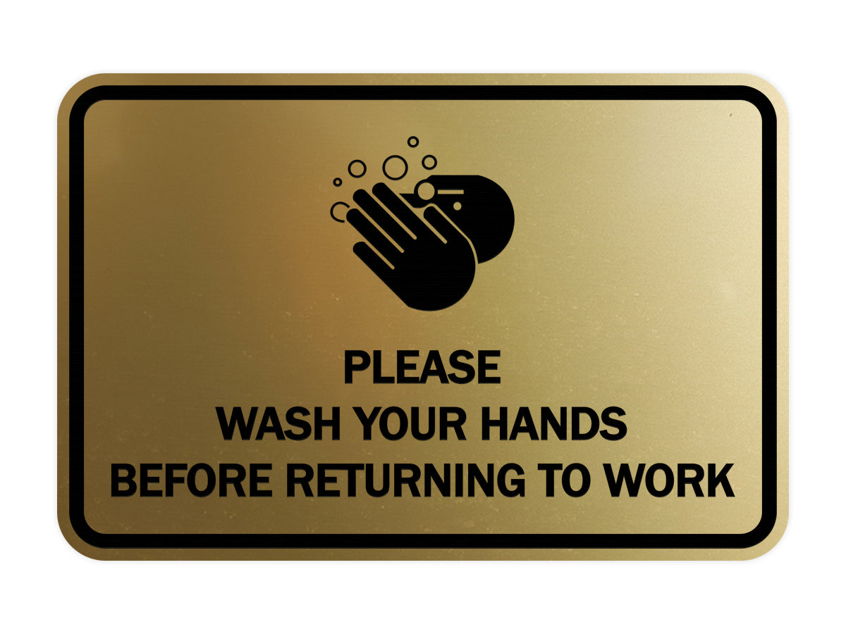 Signs ByLITA Classic Framed Please Wash Your Hands Sign