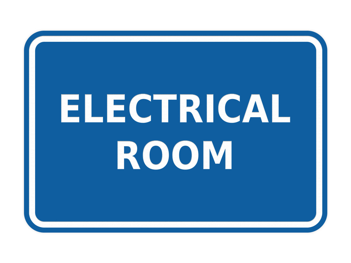 Signs ByLITA Classic Framed Electrical Room