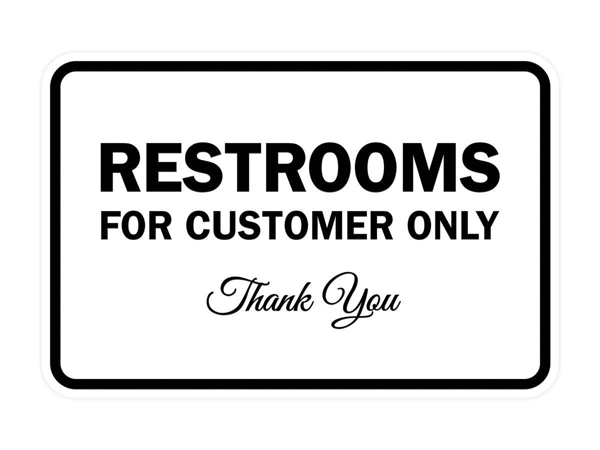 Signs ByLITA Classic Framed Restroom for customers Sign
