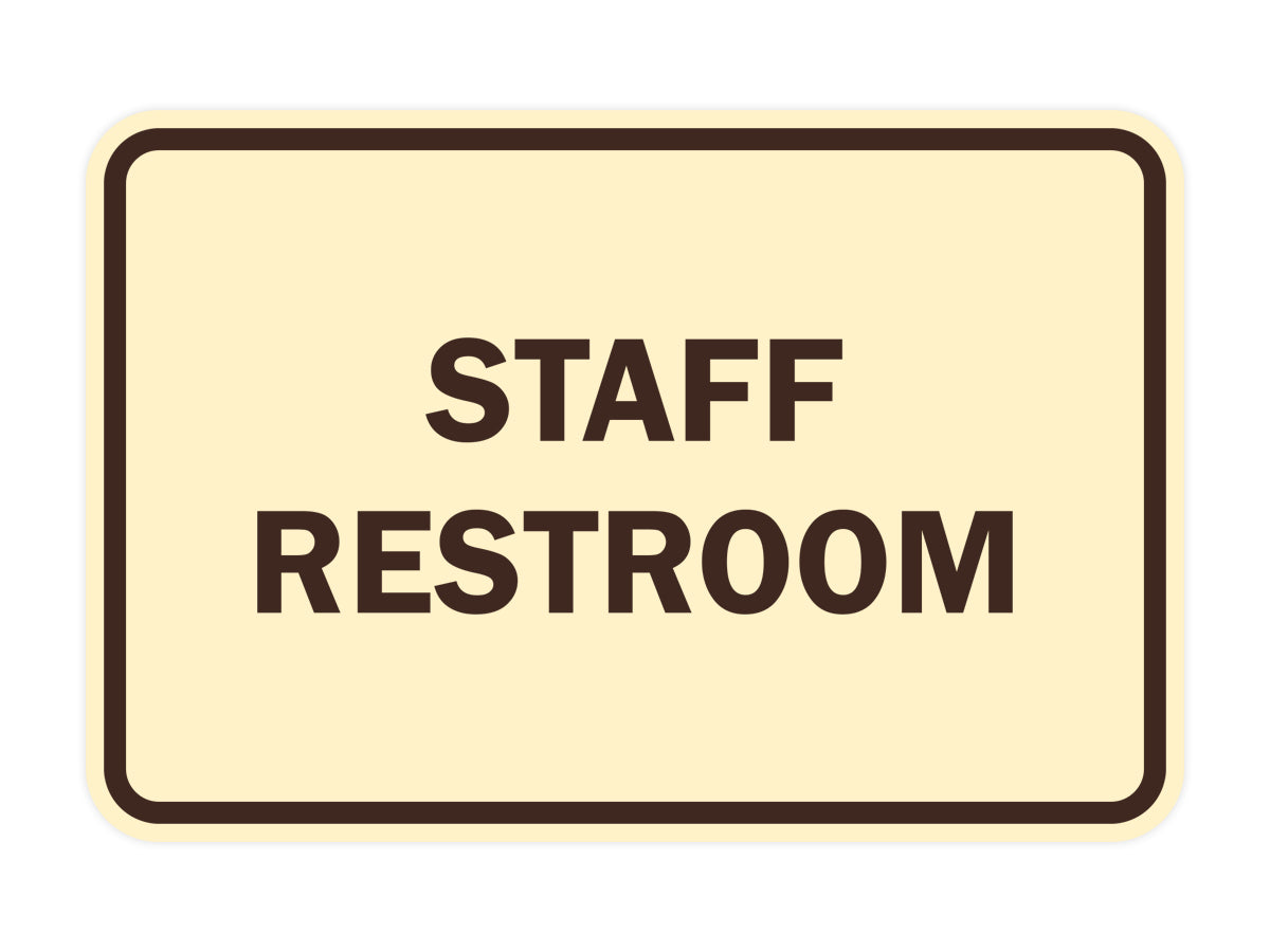 Signs ByLITA Classic Framed Staff Restroom Sign