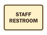 Signs ByLITA Classic Framed Staff Restroom Sign