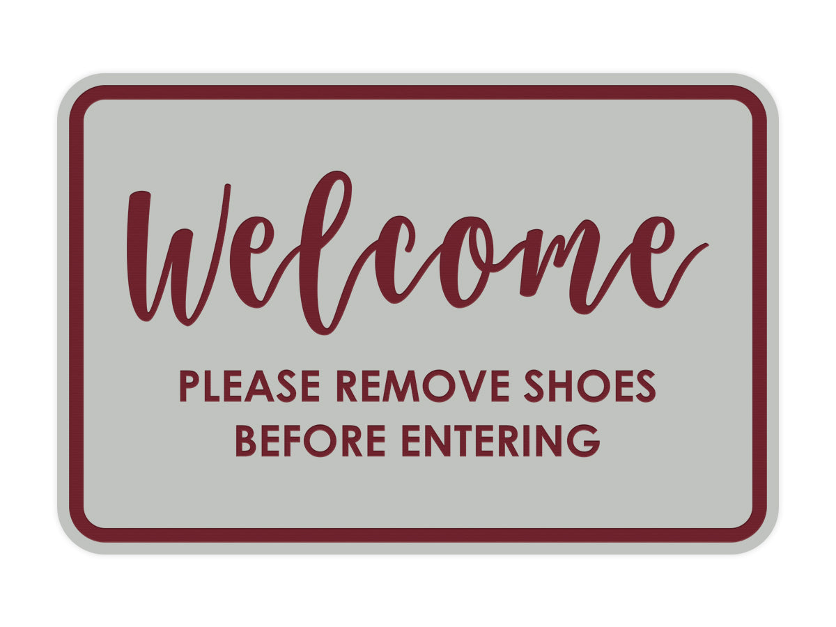 Signs ByLITA Classic Framed Welcome please remove shoes before entering