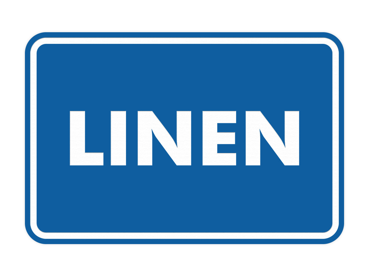 Signs ByLITA Classic Linen Sign with Adhesive Tape, Mounts On Any Surface, Weather Resistant, Indoor/Outdoor Use