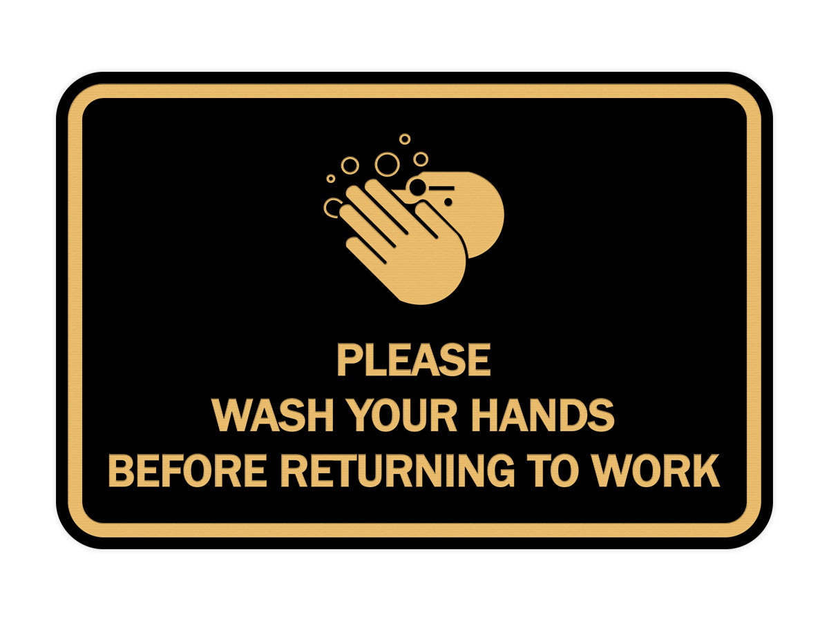 Signs ByLITA Classic Framed Please Wash Your Hands Sign