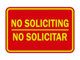 Signs ByLITA Classic Framed No Soliciting No Solicitar Sign
