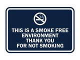 Signs ByLITA Classic Framed This is a Smoke Free Env Thank you for not smoking Sign