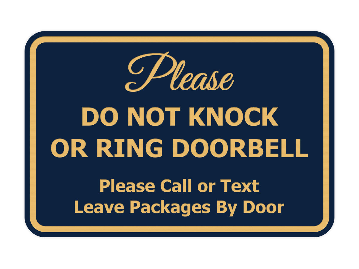 Signs ByLITA Classic Framed DO NOT KNOCK OR RING DOORBELL