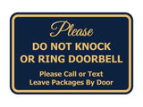 Signs ByLITA Classic Framed DO NOT KNOCK OR RING DOORBELL