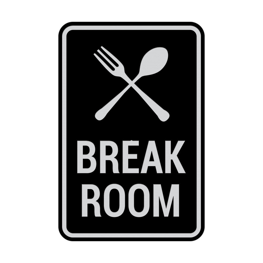 Portrait Round Break Room Sign