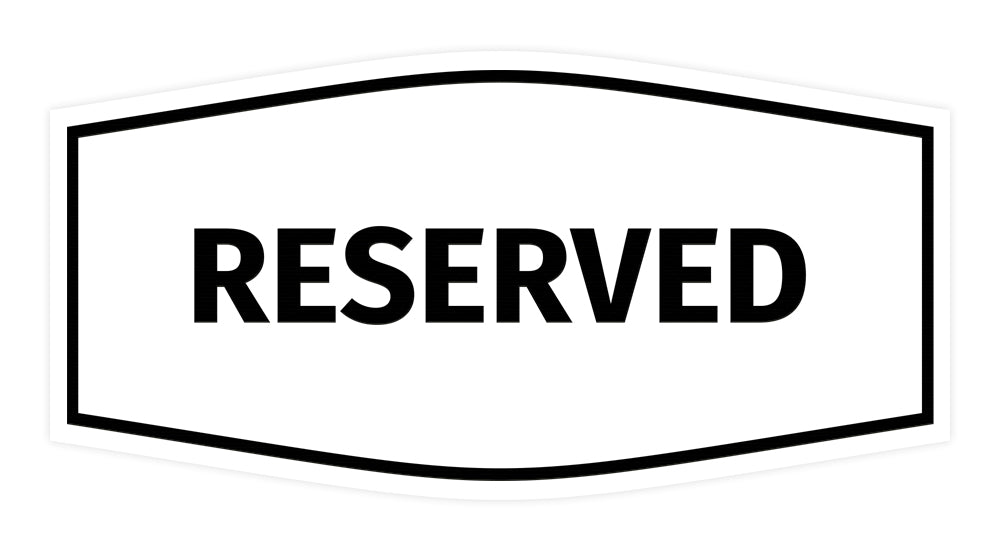Signs ByLITA Fancy Reserved Sign with Adhesive Tape, Mounts On Any Surface, Weather Resistant, Indoor/Outdoor Use