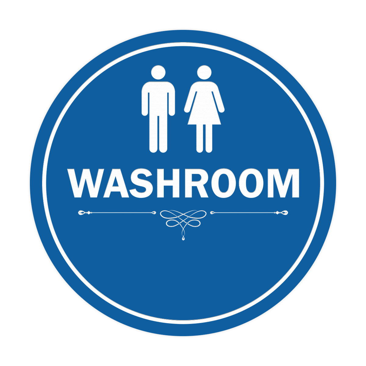 Signs ByLITA Circle Washroom Sign