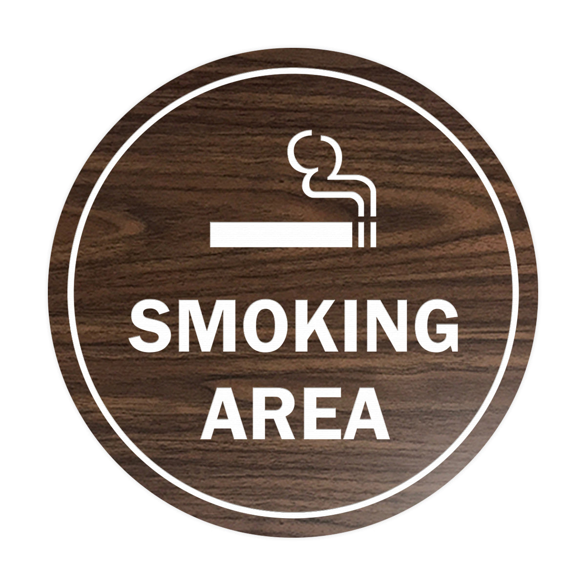 Signs ByLITA Circle Smoking Area Sign