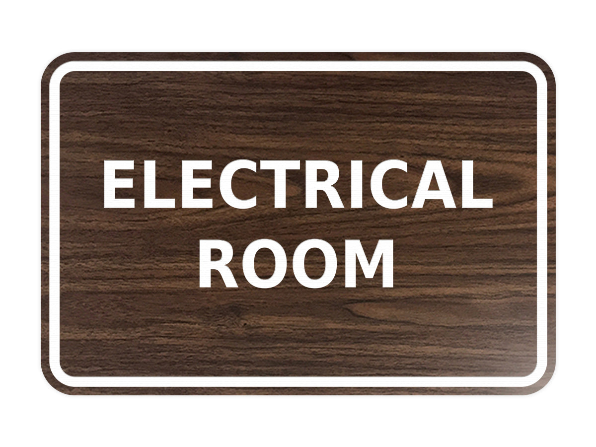 Signs ByLITA Classic Framed Electrical Room