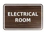 Signs ByLITA Classic Framed Electrical Room
