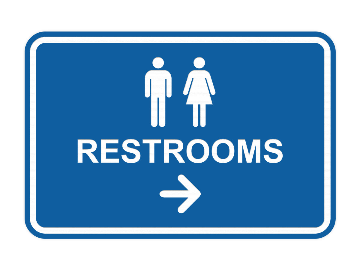 Signs ByLITA Classic Framed Restrooms Right Arrow Sign