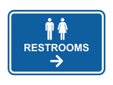 Signs ByLITA Classic Framed Restrooms Right Arrow Sign