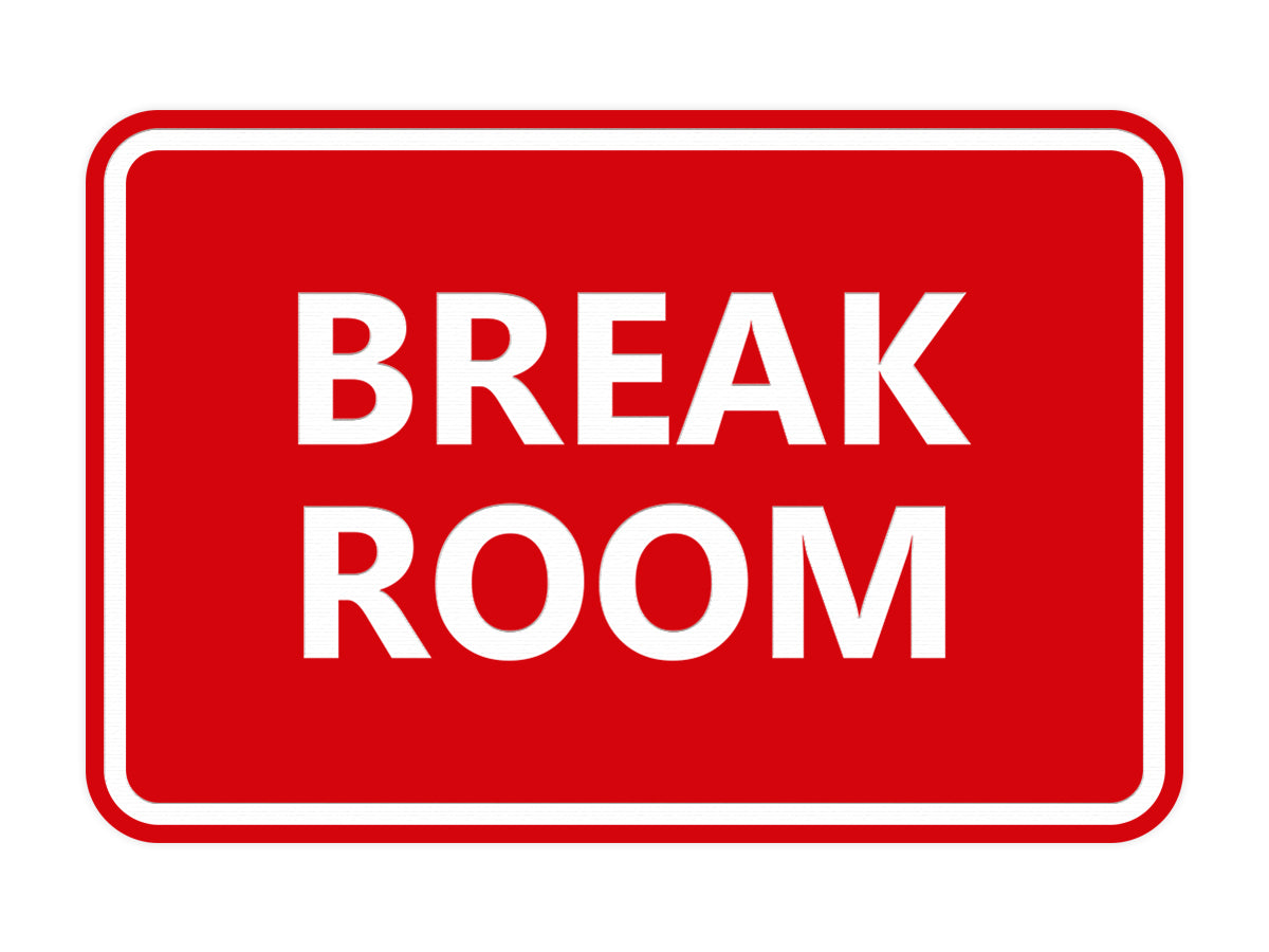 Signs ByLITA Classic Framed Break Room Sign