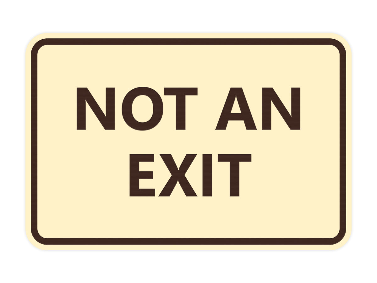 Signs ByLITA Classic Framed Not an Exit Sign