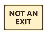 Signs ByLITA Classic Framed Not an Exit Sign