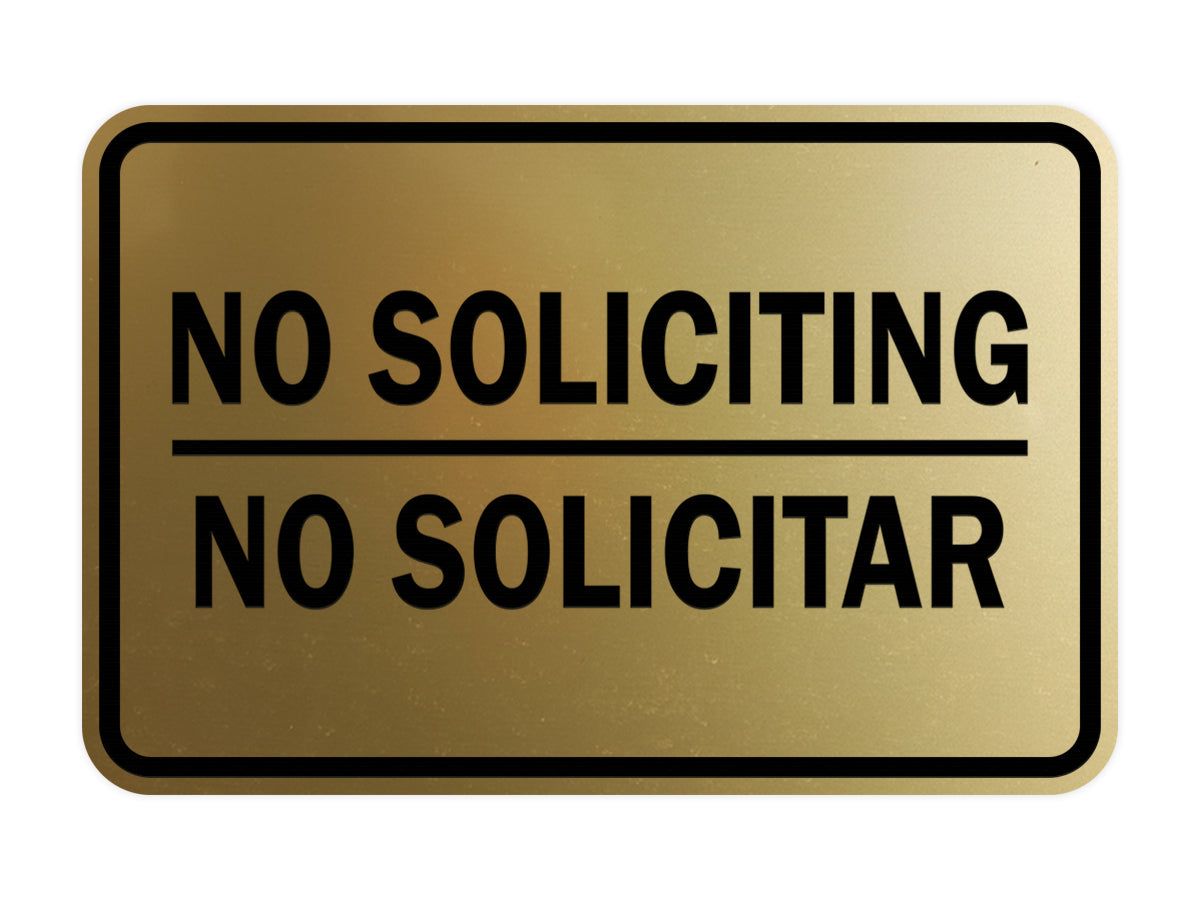 Signs ByLITA Classic Framed No Soliciting No Solicitar Sign