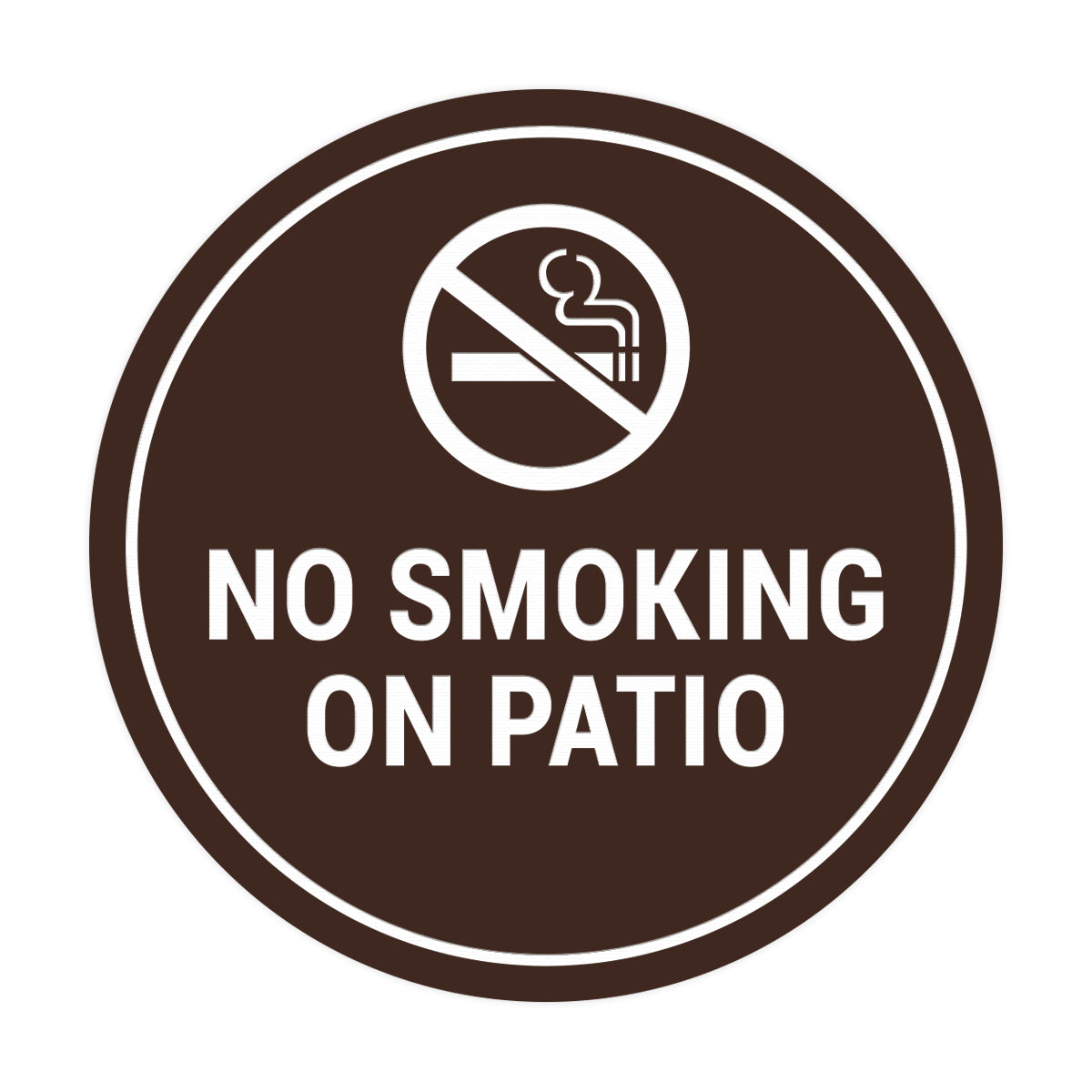 Signs ByLITA Circle No Smoking on Patio Sign