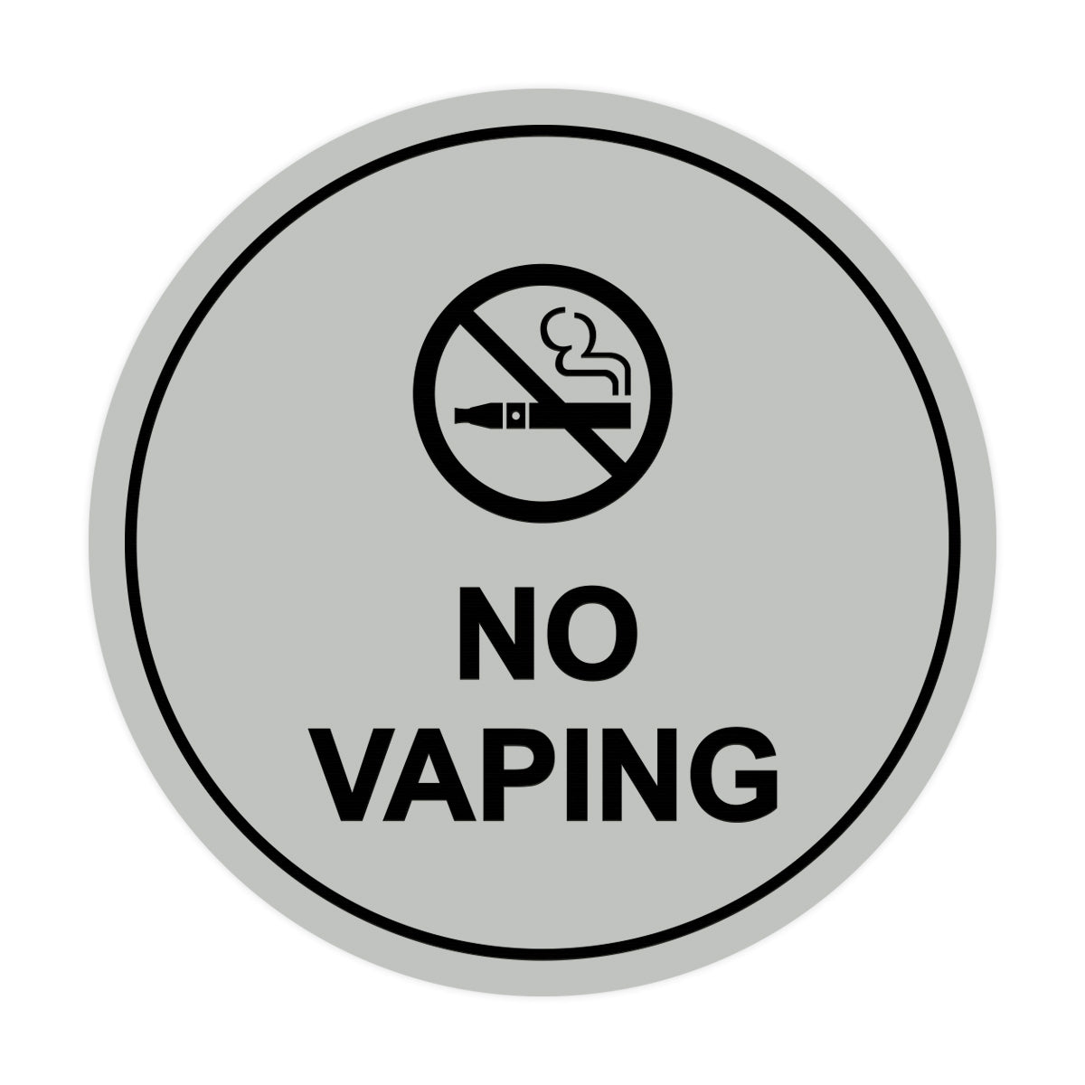 Signs ByLITA Circle No Vaping Sign