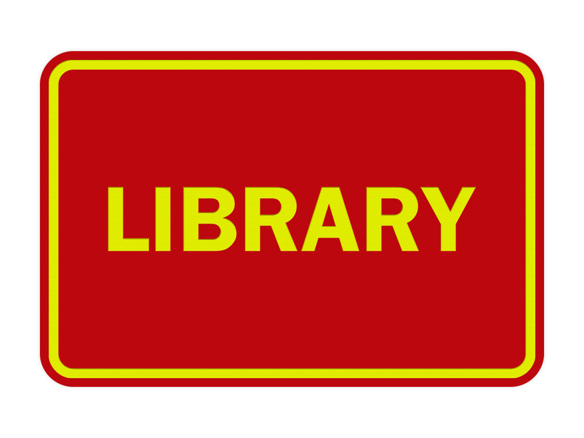 Signs ByLITA Classic Library Sign