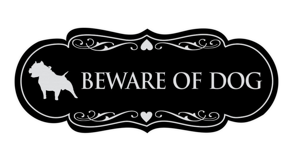 Signs ByLITA Designer Beware of Dog Sign