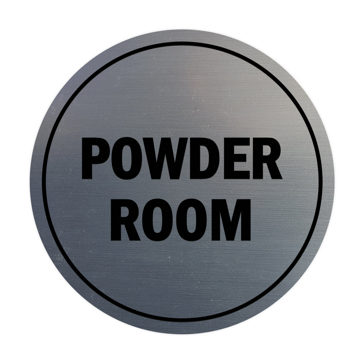 Signs ByLITA Circle Powder Room Sign