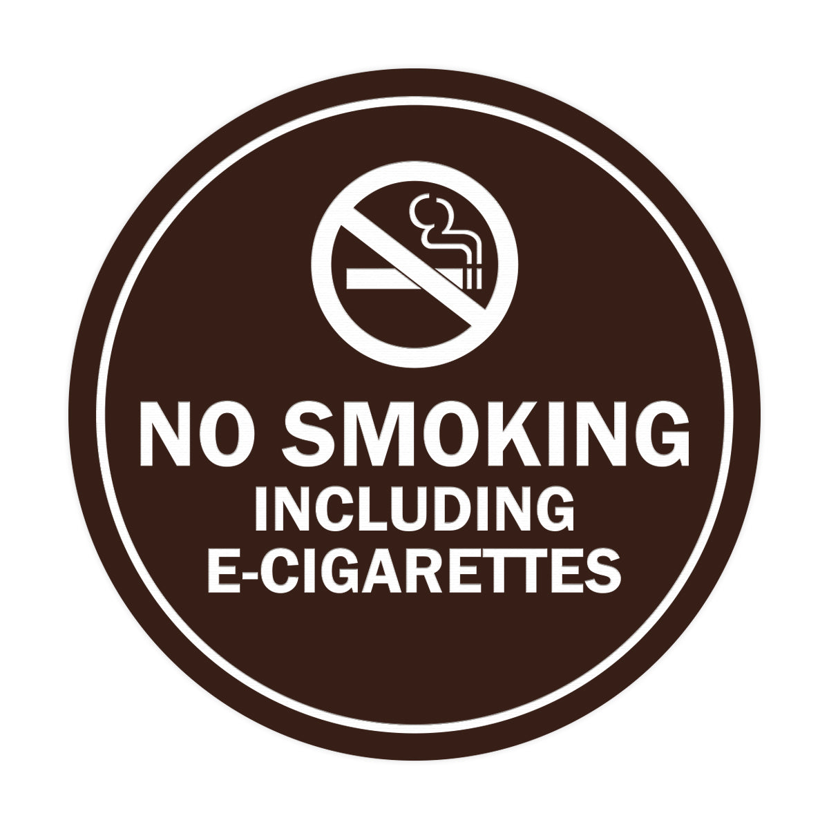 Signs ByLITA Circle No Smoking Including E-Cigarettes Sign