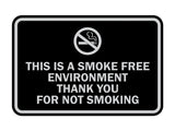 Signs ByLITA Classic Framed This is a Smoke Free Env Thank you for not smoking Sign