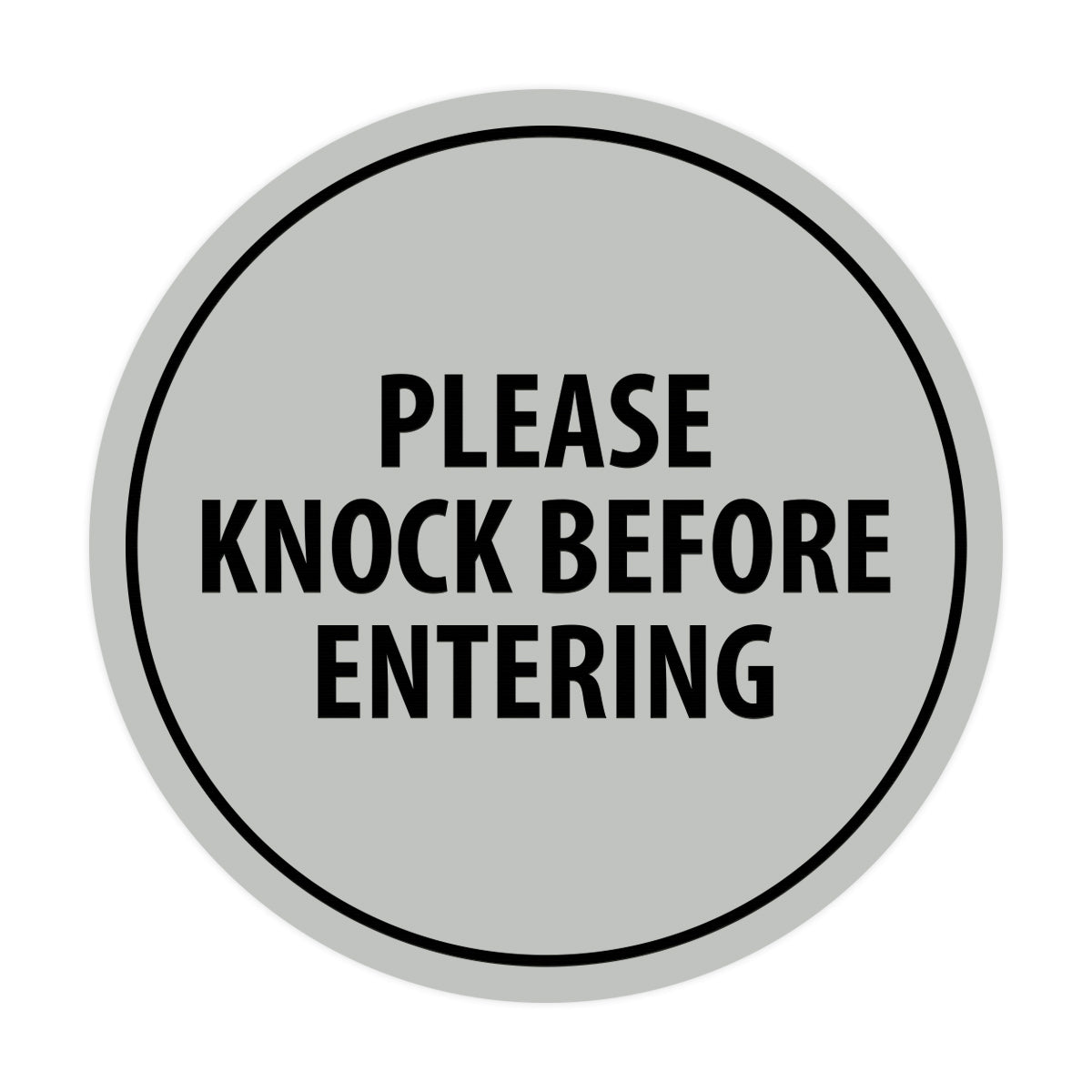 Signs ByLITA Circle Please Knock Before Entering Sign