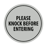 Signs ByLITA Circle Please Knock Before Entering Sign