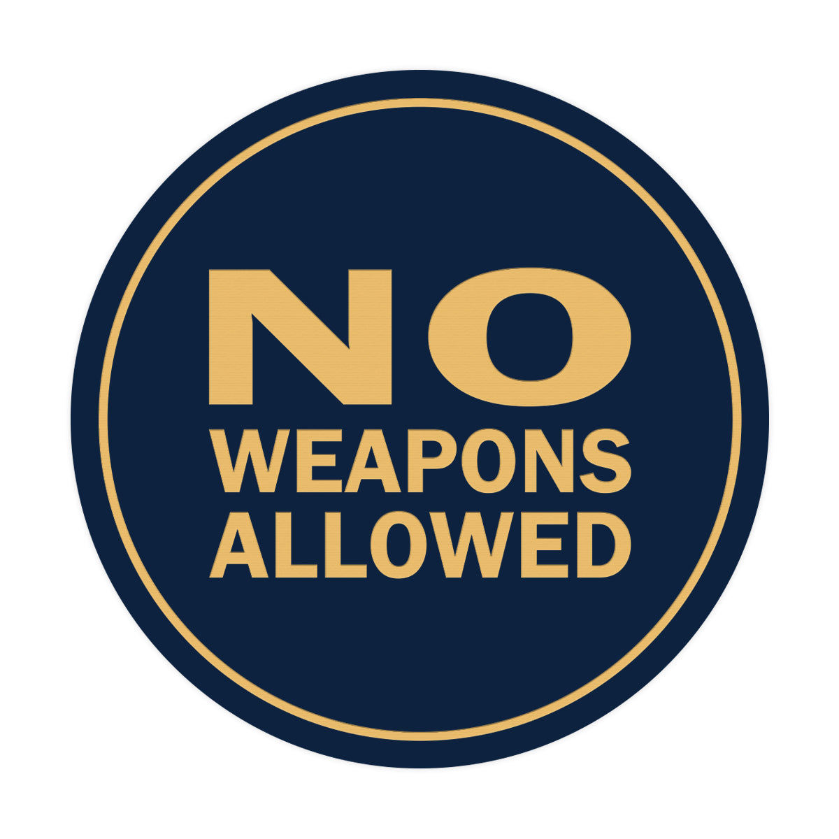 Signs ByLITA Circle No Weapons Allowed Sign