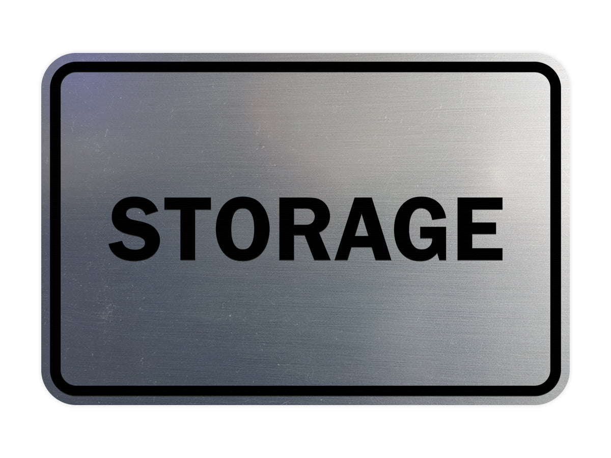 Brushed Silver Signs ByLITA Classic Framed Storage Sign