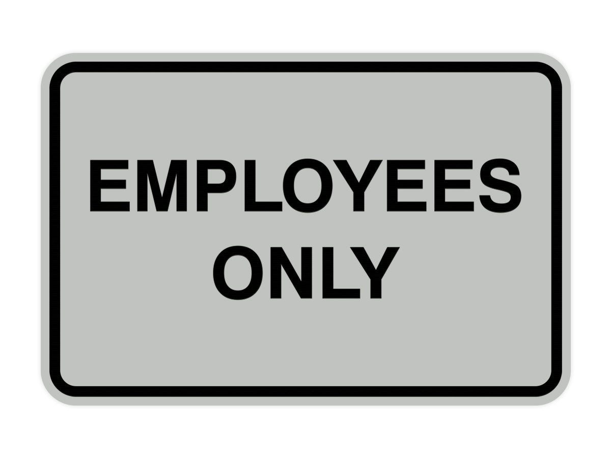 Signs ByLITA Classic Framed Employees Only Sign