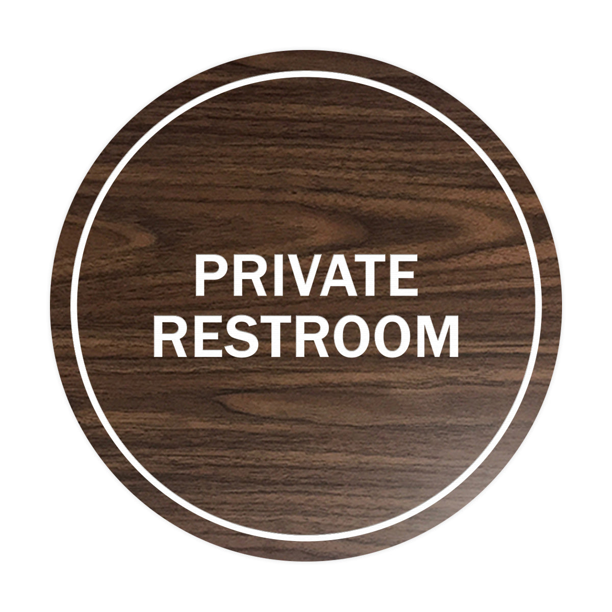Signs ByLITA Circle Private Restroom Sign