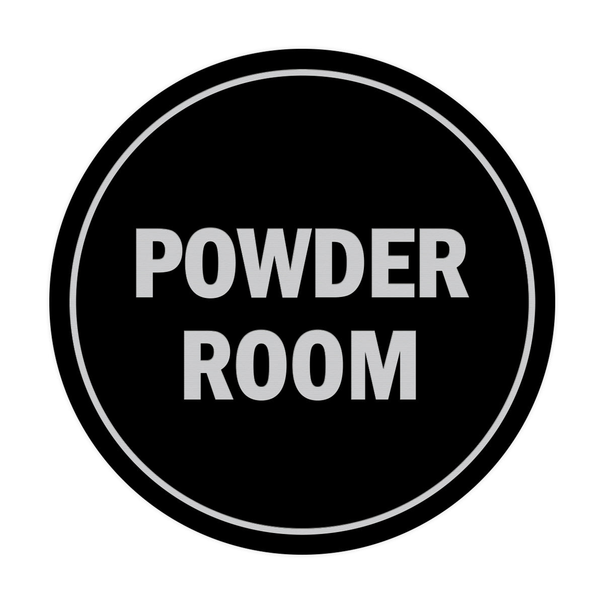 Signs ByLITA Circle Powder Room Sign