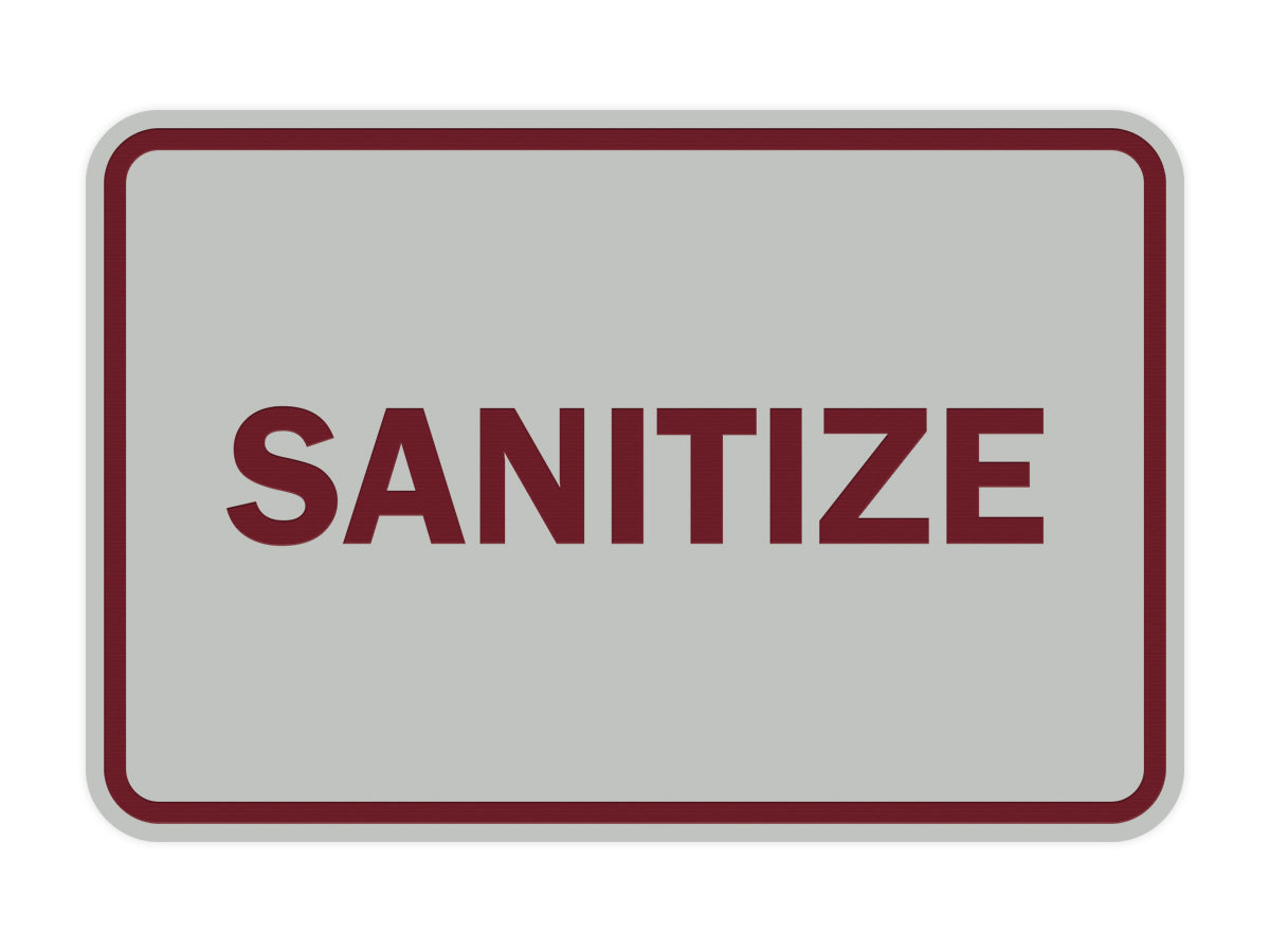 Signs ByLITA Classic Framed Sanitize Sign