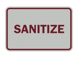 Signs ByLITA Classic Framed Sanitize Sign