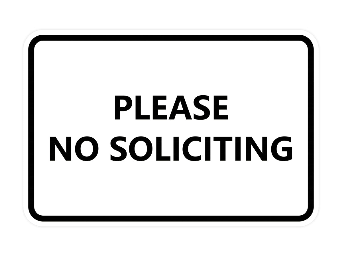 Signs ByLITA Classic Framed Please No Soliciting Sign