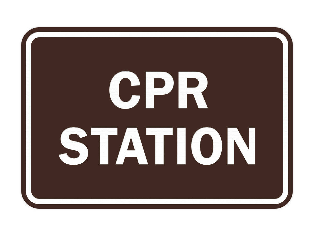 Signs ByLITA Classic CPR Station Sign