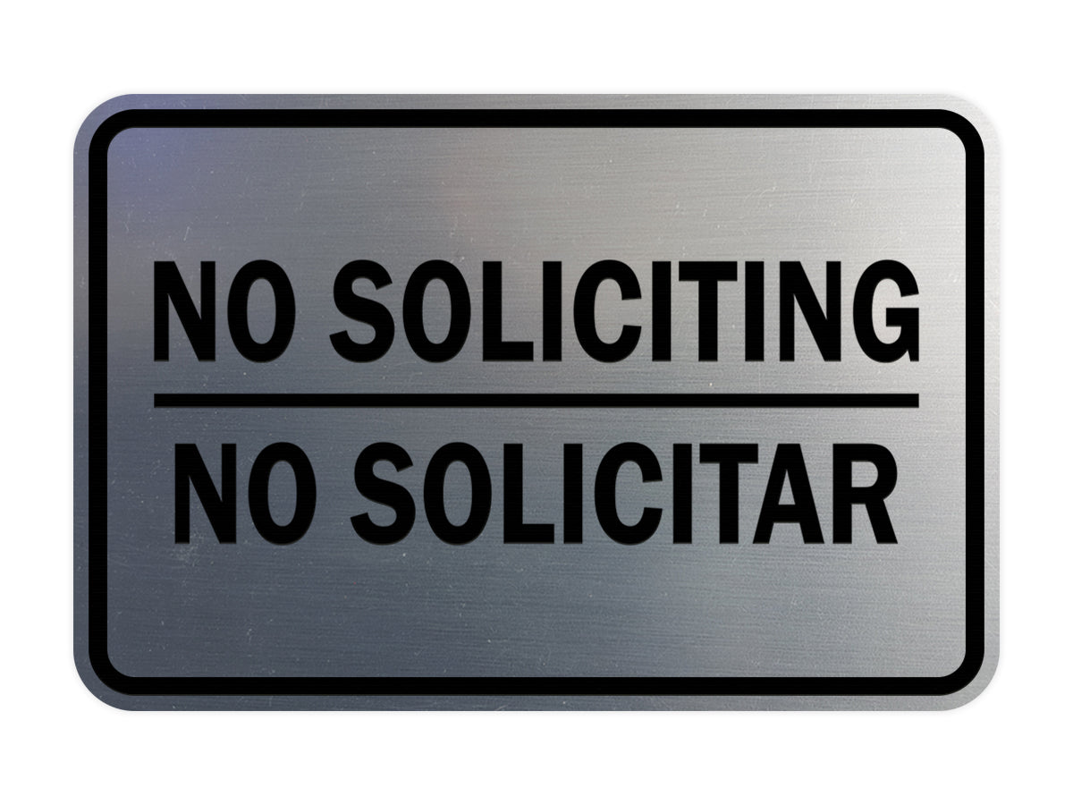 Signs ByLITA Classic Framed No Soliciting No Solicitar Sign