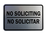 Signs ByLITA Classic Framed No Soliciting No Solicitar Sign