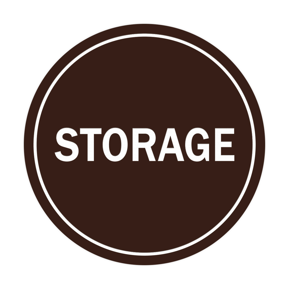 Dark Brown Signs ByLITA Circle Storage Sign