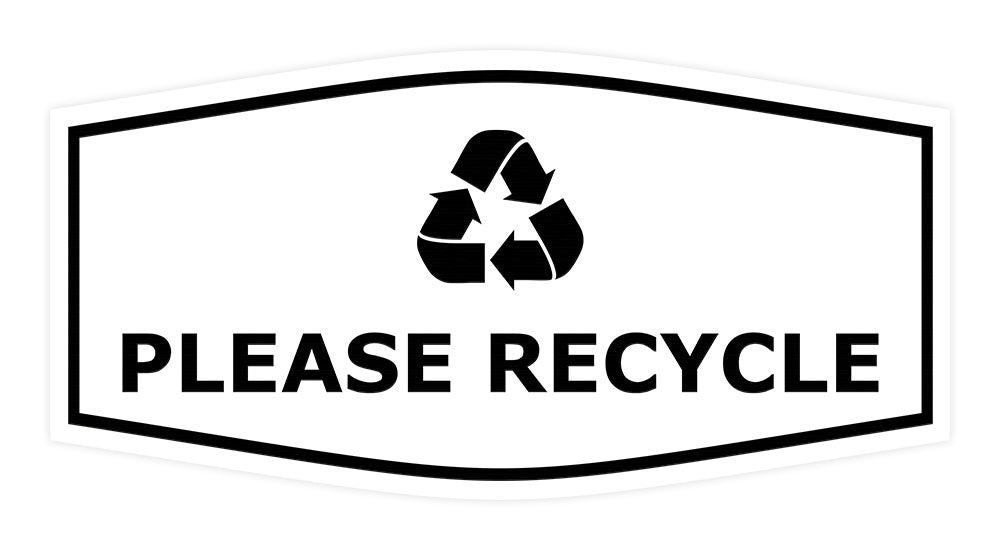 Fancy Please Recycle Wall or Door Sign